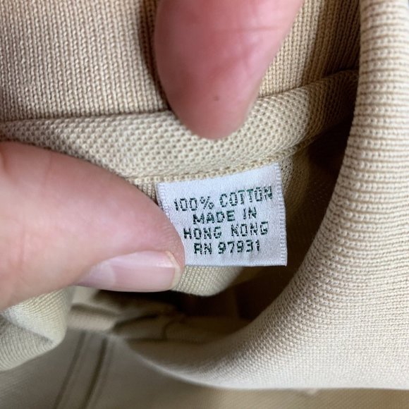 Augusta National Golf Shop 60's Two Ply  Mens Polo Shirt X Large Tan SS Collared - Picture 8 of 8